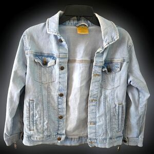 Girls size 10-12 plus husky. Vintage light wash denim jacket